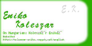 eniko koleszar business card